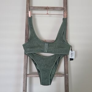 ⭐️40% Off⭐️ Kendall + Kylie Smocked Bare Bikini in Ivy